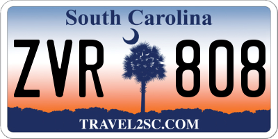SC license plate ZVR808