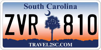 SC license plate ZVR810