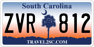 SC license plate ZVR812