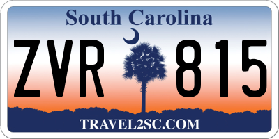 SC license plate ZVR815