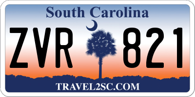 SC license plate ZVR821