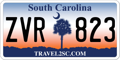 SC license plate ZVR823