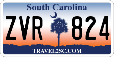 SC license plate ZVR824