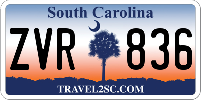 SC license plate ZVR836
