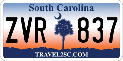 SC license plate ZVR837