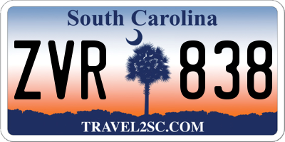 SC license plate ZVR838