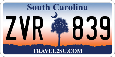 SC license plate ZVR839