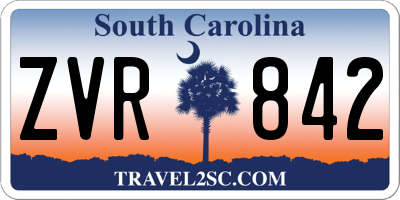 SC license plate ZVR842