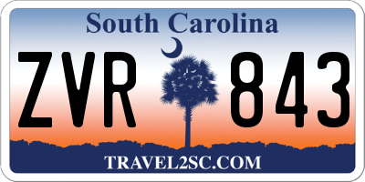 SC license plate ZVR843