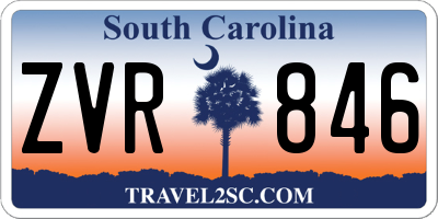 SC license plate ZVR846