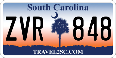 SC license plate ZVR848