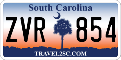 SC license plate ZVR854
