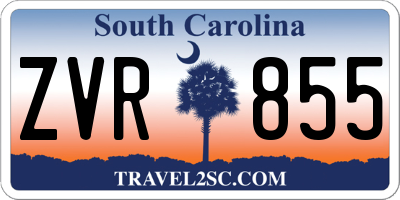 SC license plate ZVR855