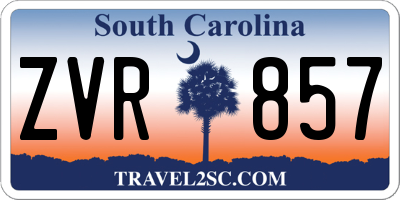 SC license plate ZVR857