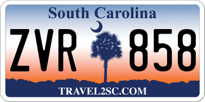 SC license plate ZVR858