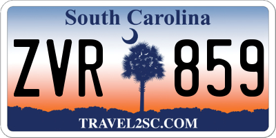 SC license plate ZVR859