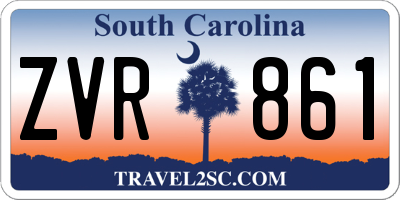 SC license plate ZVR861