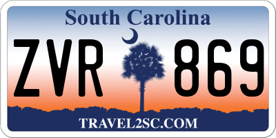 SC license plate ZVR869