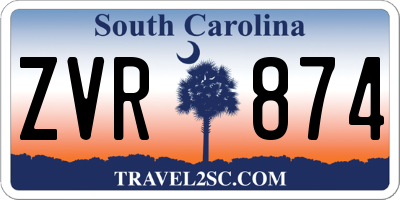 SC license plate ZVR874