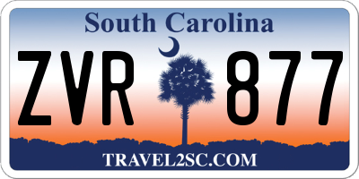 SC license plate ZVR877