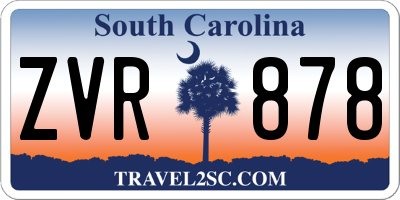 SC license plate ZVR878