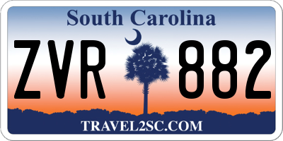 SC license plate ZVR882