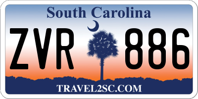 SC license plate ZVR886