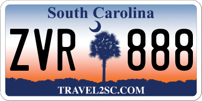 SC license plate ZVR888