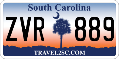 SC license plate ZVR889