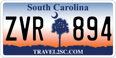 SC license plate ZVR894