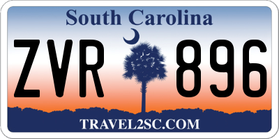 SC license plate ZVR896