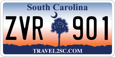 SC license plate ZVR901