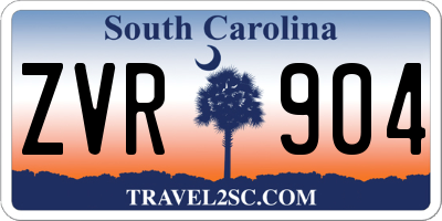 SC license plate ZVR904