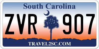 SC license plate ZVR907