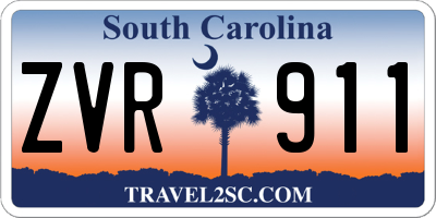 SC license plate ZVR911