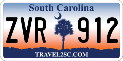 SC license plate ZVR912