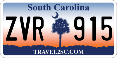 SC license plate ZVR915