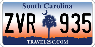 SC license plate ZVR935