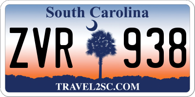 SC license plate ZVR938