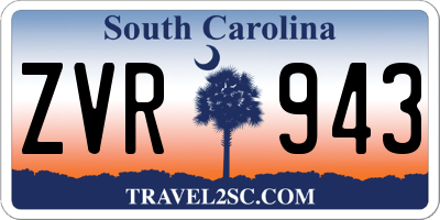 SC license plate ZVR943
