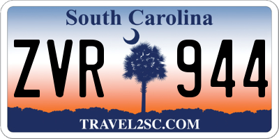 SC license plate ZVR944