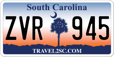 SC license plate ZVR945