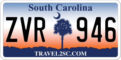 SC license plate ZVR946