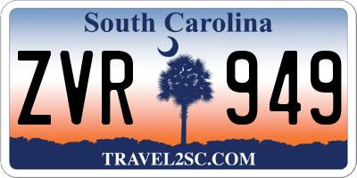 SC license plate ZVR949