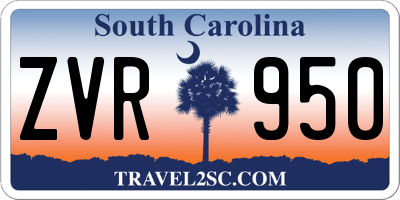 SC license plate ZVR950
