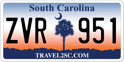SC license plate ZVR951