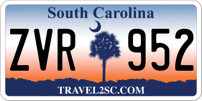 SC license plate ZVR952
