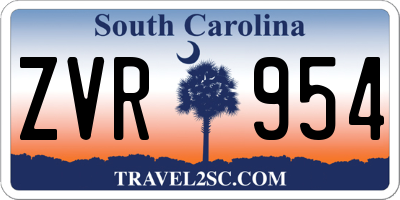 SC license plate ZVR954