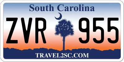 SC license plate ZVR955