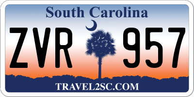 SC license plate ZVR957